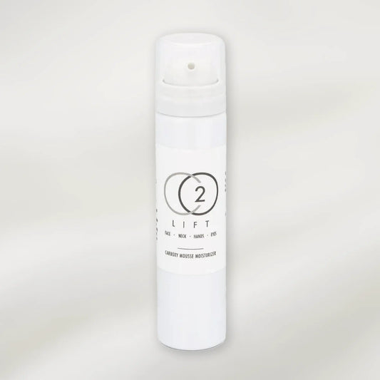 White spray bottle labeled 'LIFT' on a light gray background