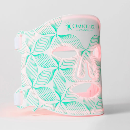 Omnilux contour light with floral pattern on a gray background