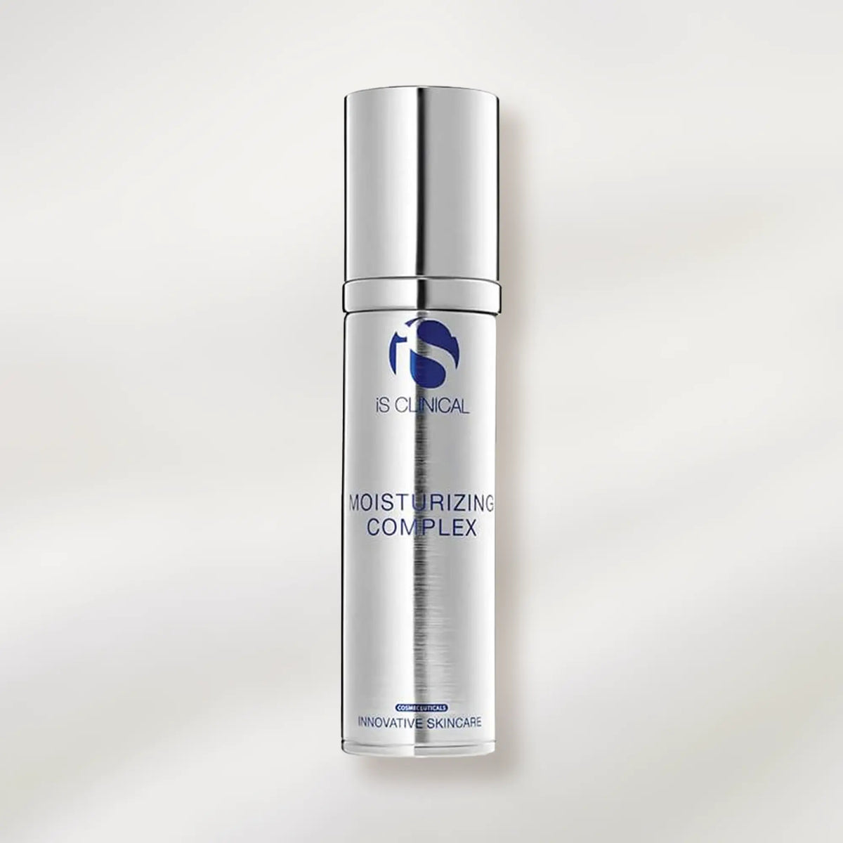Skincare bottle labeled 'IS Clinical' on a light gray background