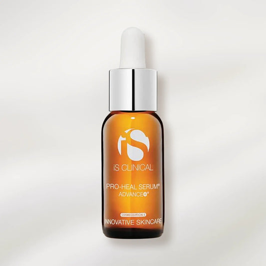 IS Clinical Pro-Heal Serum Advance+ bottle on a white background