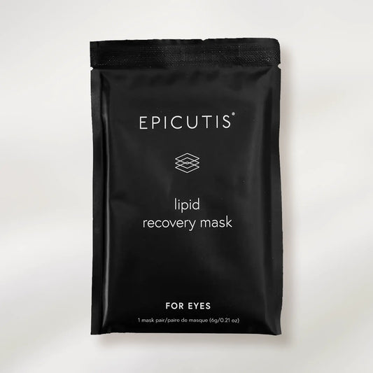 Black Epicutis lipid recovery mask packaging on a white background