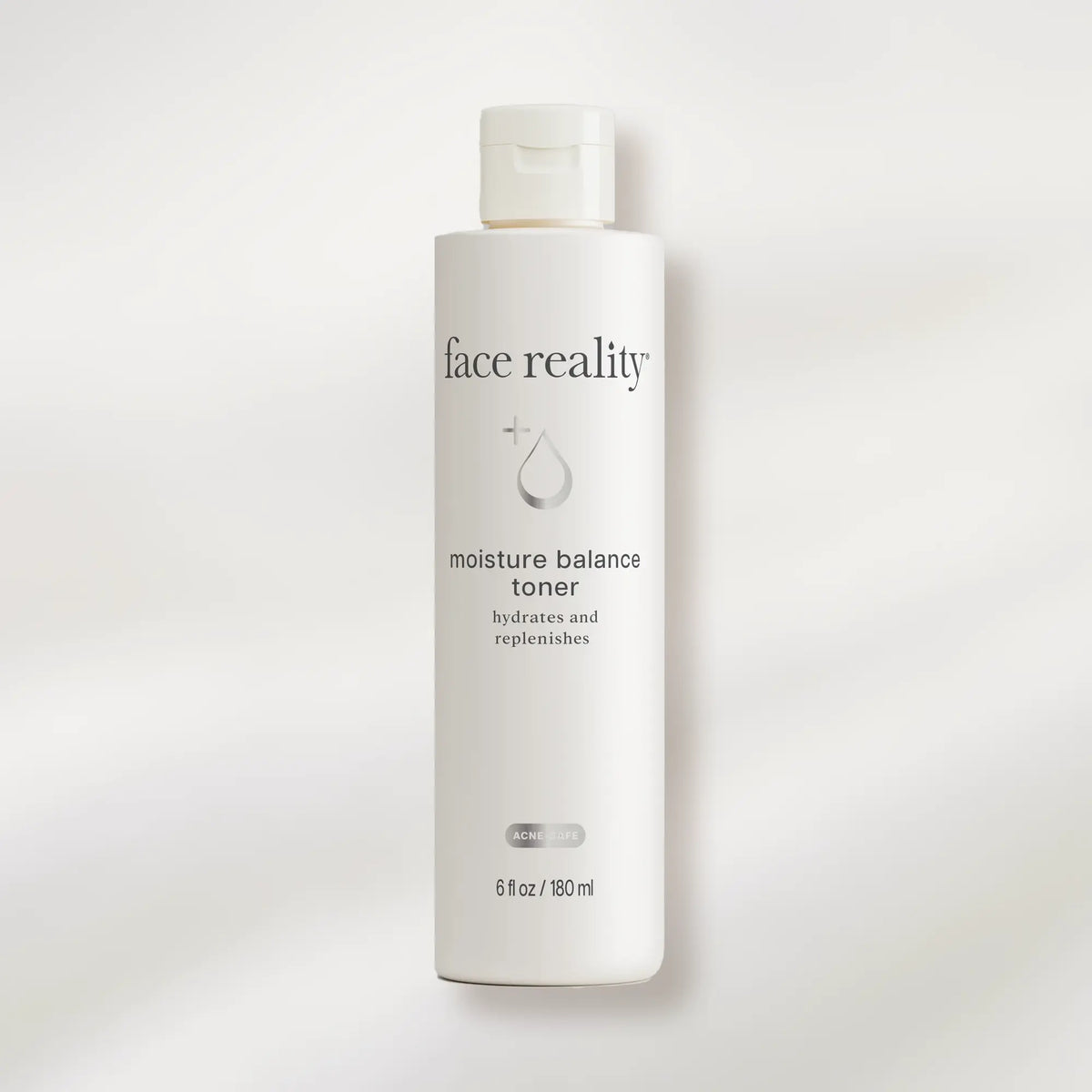 Face reality moisture balance toner bottle on a white background