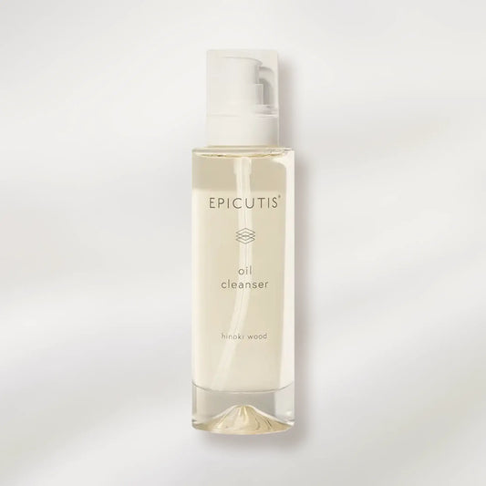 Epicutis oil cleanser bottle on a white background